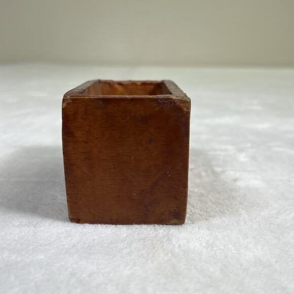 Vintage Wood Coaster Set Primitive Childrens Animals Appliques 6 Coasters & Box - Picture 5 of 13